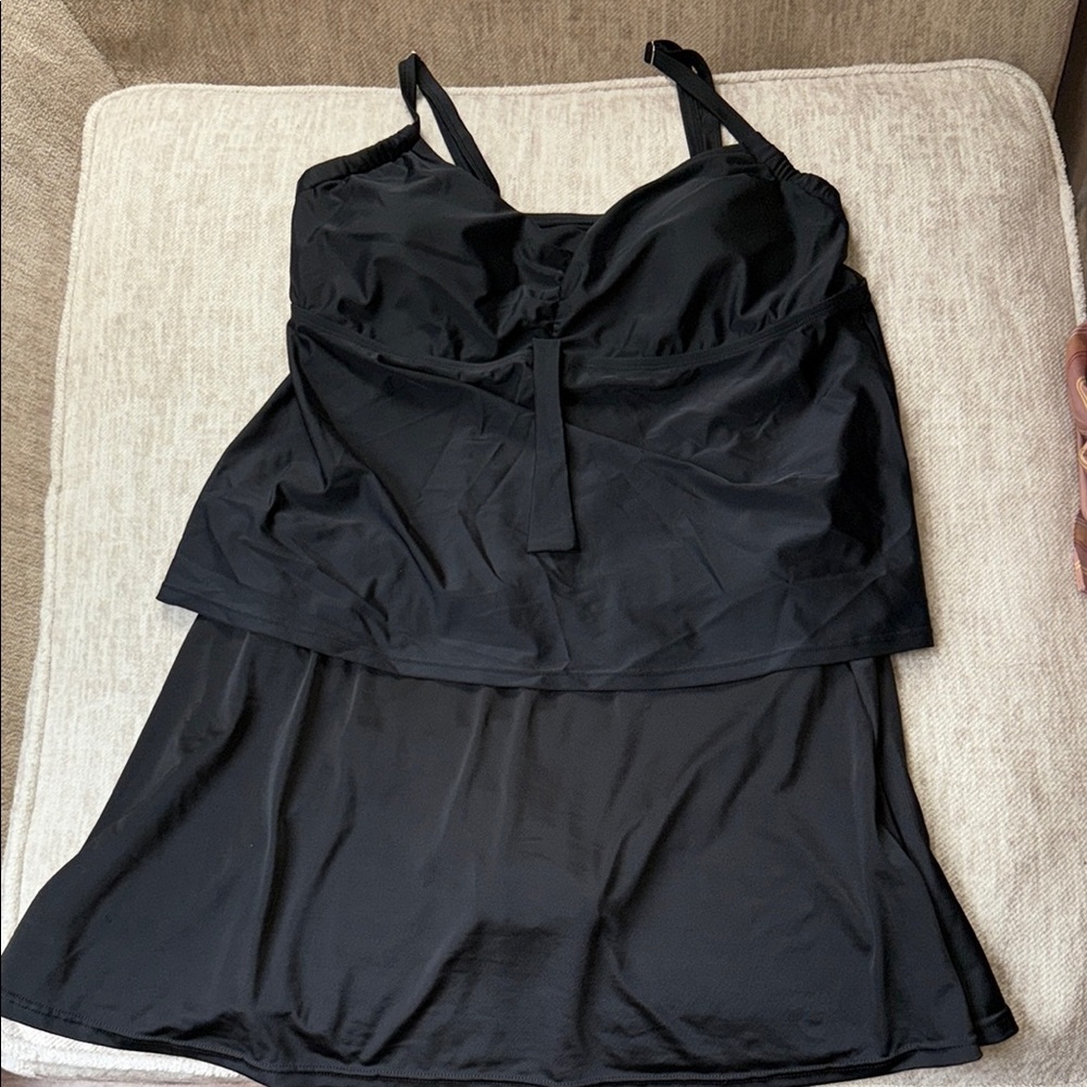 Black Tankini Swimsuit Set